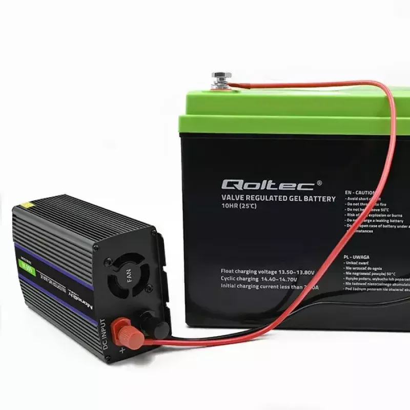 Jaudas pārveidotājs QOLTEC Monolith 600 MS Wave 12V uz 230V 600W