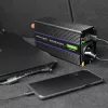 Sprieguma pārveidotājs QOLTEC Monolith 600 W — 12 V līdz 230 V, USB PD 18 W, automašīnai/iekštelpām, melns