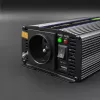 Sprieguma pārveidotājs QOLTEC Monolith 600 W — 12 V līdz 230 V, USB PD 18 W, automašīnai/iekštelpām, melns