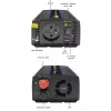 Sprieguma pārveidotājs QOLTEC Monolith 600 W — 12 V līdz 230 V, USB PD 18 W, automašīnai/iekštelpām, melns