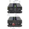 Strāvas pārveidotājs QOLTEC Monolith 4000 MS Wave 12V uz 230V 2000/4000W ar USB