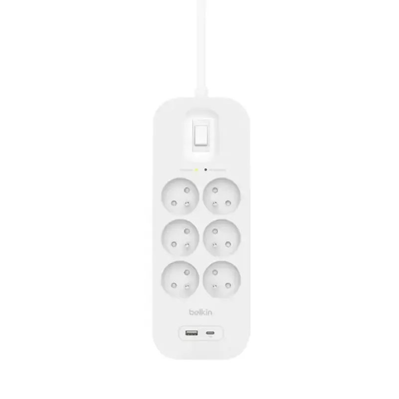 Strāvas slēdzis Belkin Connect balts 6 maiņstrāvas ligzdas 2 m 650 J