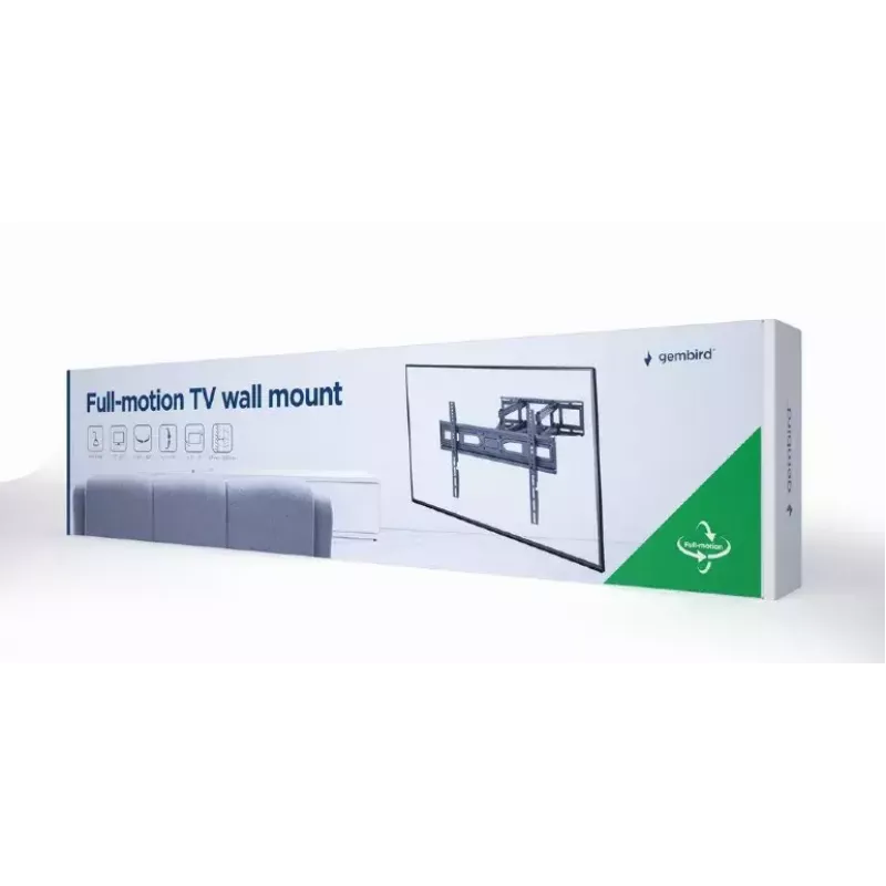 Grīdas TV stiprinājums Gembird WM-80ST-03 37 collu–80 collu ekrāniem, VESA 100x100–600x400, slīpums -15°–3°, pagriešana ±60°, maks. slodze 40 kg, melns