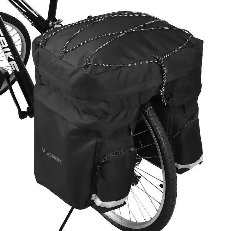 Velosomata Wozinsky WBB13BK 60L melna universāla – sānu/aizmugures bagāžnieka soma, 60 L ietilpība