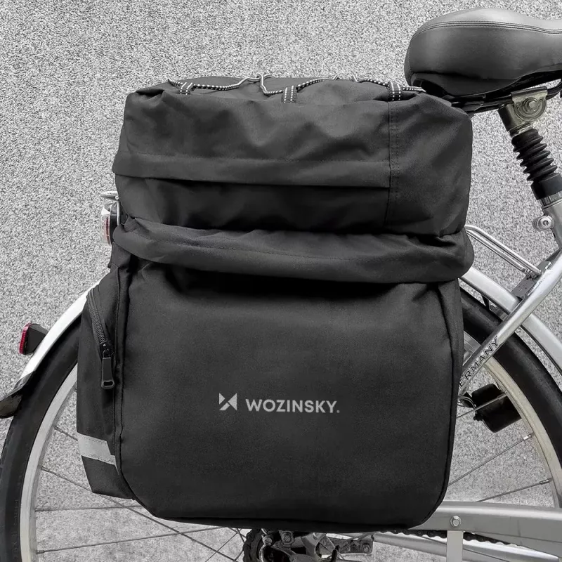 Velosomata Wozinsky WBB13BK 60L melna universāla – sānu/aizmugures bagāžnieka soma, 60 L ietilpība