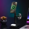3-in-1 izvelkams statīvs mophie MagSafe iekštelpu lādētājs USB viedtālrunis viedpulkstenis austiņas
