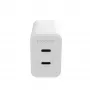 mophie Accessories sienas adapteris-USB-C-PD-DUAL-45W-GAN-balts-EU(2xUSBC)