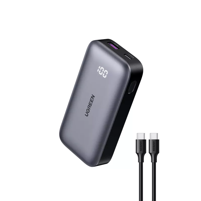 Pārnēsājams ārējais akumulators Ugreen 10000mAh Mini ātrā uzlāde 30W