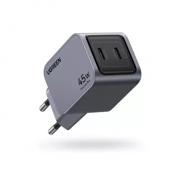 Ugreen 35008 mobilās ierīces lādētājs Universāls Pelēks Maiņstrāva Ātrā uzlāde Iekštelpu