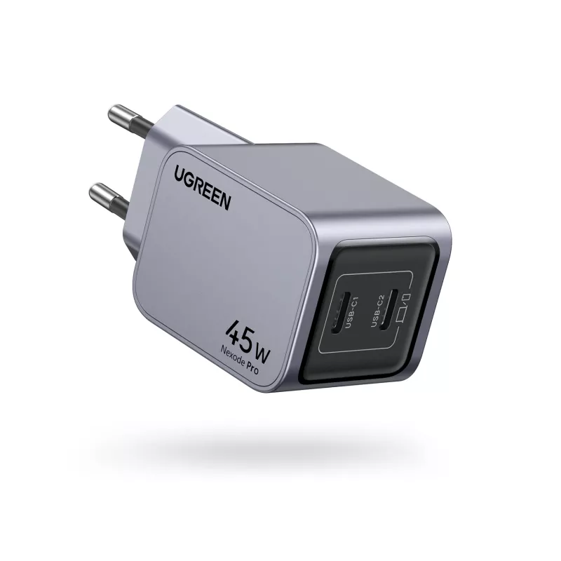 Ugreen 35008 mobilās ierīces lādētājs Universāls Pelēks Maiņstrāva Ātrā uzlāde Iekštelpu