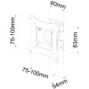 Techly ICA-LCD-901 76,2 cm (30 collu) Melns