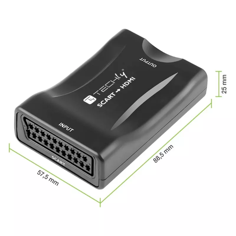 Techly IDATA SCART-HDMI3 video signāla pārveidotājs 1920 x 1080 pikseļi