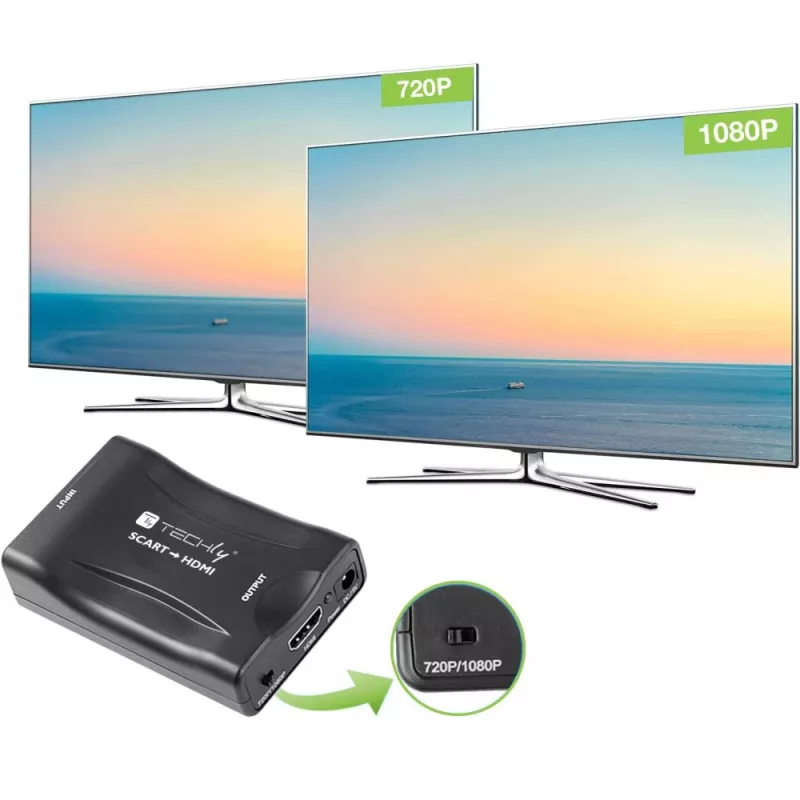 Techly IDATA SCART-HDMI3 video signāla pārveidotājs 1920 x 1080 pikseļi