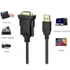 Seriālais kabelis Techly IDATA-USB2-SER-1 Melns 1,5 m USB Type-A DB-9