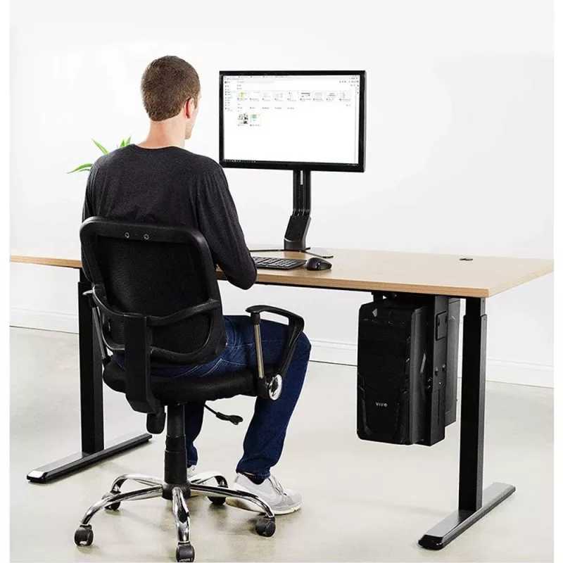Techly ICA-CS 66 CPU turētājs Zem galda CPU turētājs Melns