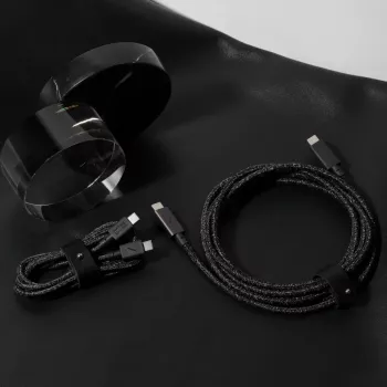native union Belt kabelis USB-C uz USB-C 1,2 m Melns