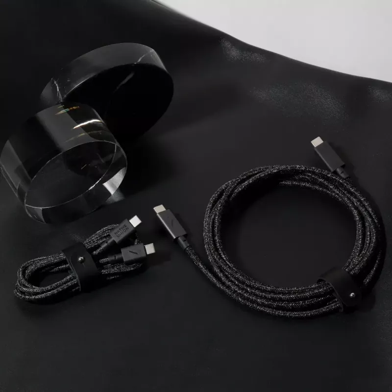 native union Belt kabelis USB-C uz USB-C 1,2 m Melns