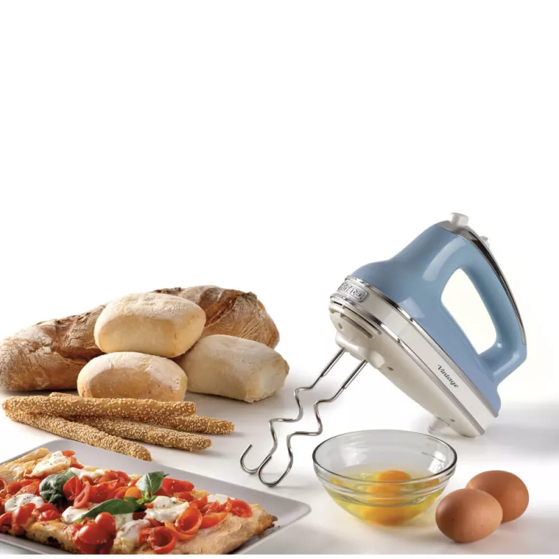 Ariete 1548 Mixer Vintage, 450W, 5 ātrumi, Turbo funkcija, 2 putotāji, Debesu zils