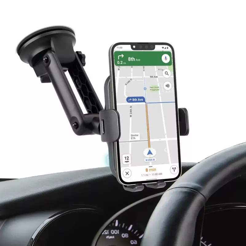 Aktīvs automašīnas tālruņa turētājs SBS Mobile TESUPEXTWIR15W mobilajiem tālruņiem, melns