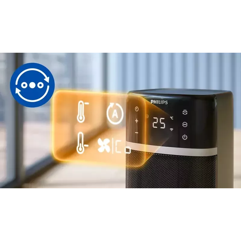 Ventilatora elektriskais sildītājs Philips 5000 sērijas Smart Tower keramiskais sildītājs