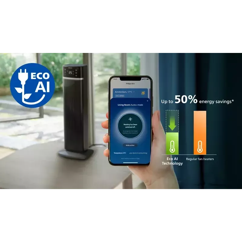 Ventilatora elektriskais sildītājs Philips 5000 sērijas Smart Tower keramiskais sildītājs