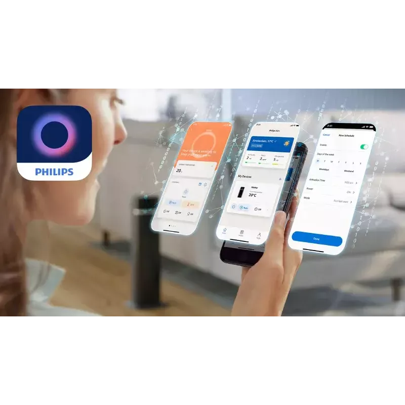 Ventilatora elektriskais sildītājs Philips 5000 sērijas Smart Tower keramiskais sildītājs
