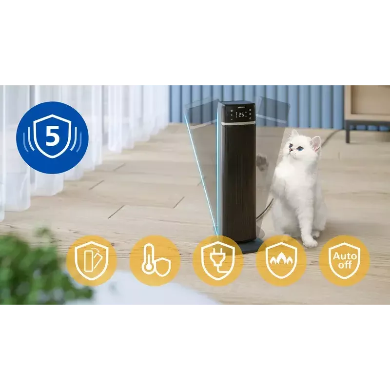 Ventilatora elektriskais sildītājs Philips 5000 sērijas Smart Tower keramiskais sildītājs
