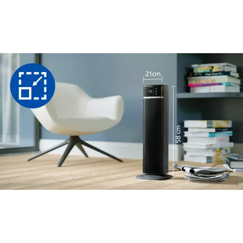 Ventilatora elektriskais sildītājs Philips 5000 sērijas Smart Tower keramiskais sildītājs