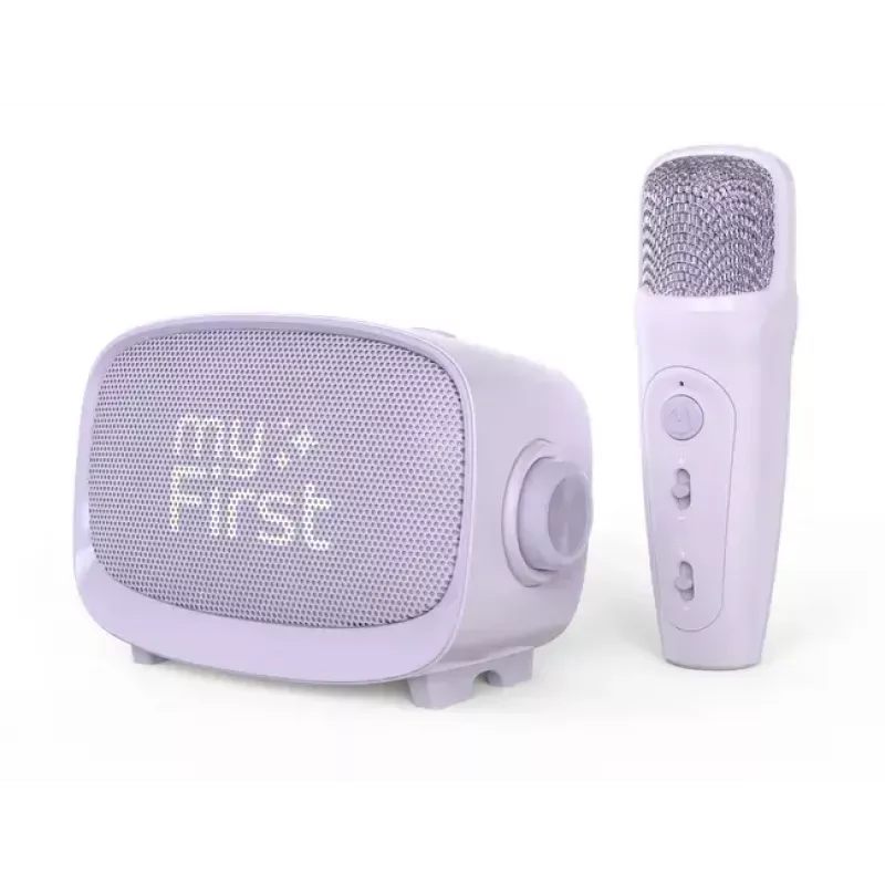 Pārnēsājams bērnu skaļrunis MYFIRST myFirst Voice 2 — violets, kompakts uzlādējams audio atskaņotājs bērniem