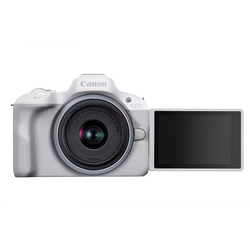 MILC kamera Canon EOS R50 balta 24,2MP 4K Ultra HD