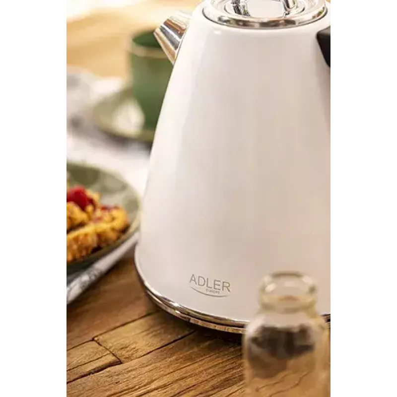 Elektriskā tējkanna Adler AD 1343 1.7L 2200W Balta