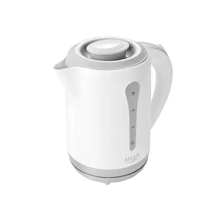 Elektriskā tējkanna Adler AD 1244 — 2,5 L, 2200 W, balta, paslēpts sildelements