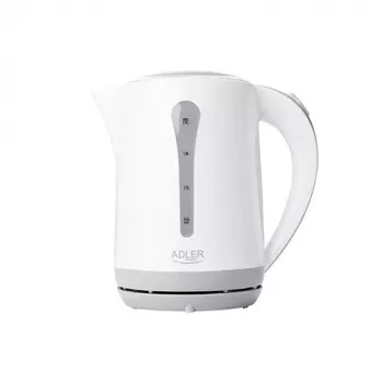 Elektriskā tējkanna Adler AD 1244 — 2,5 L, 2200 W, balta, paslēpts sildelements