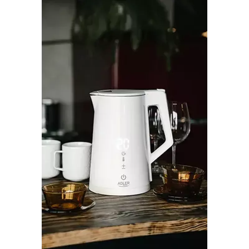 Adler elektriskā tējkanna 1,7 l 1850 W balta
