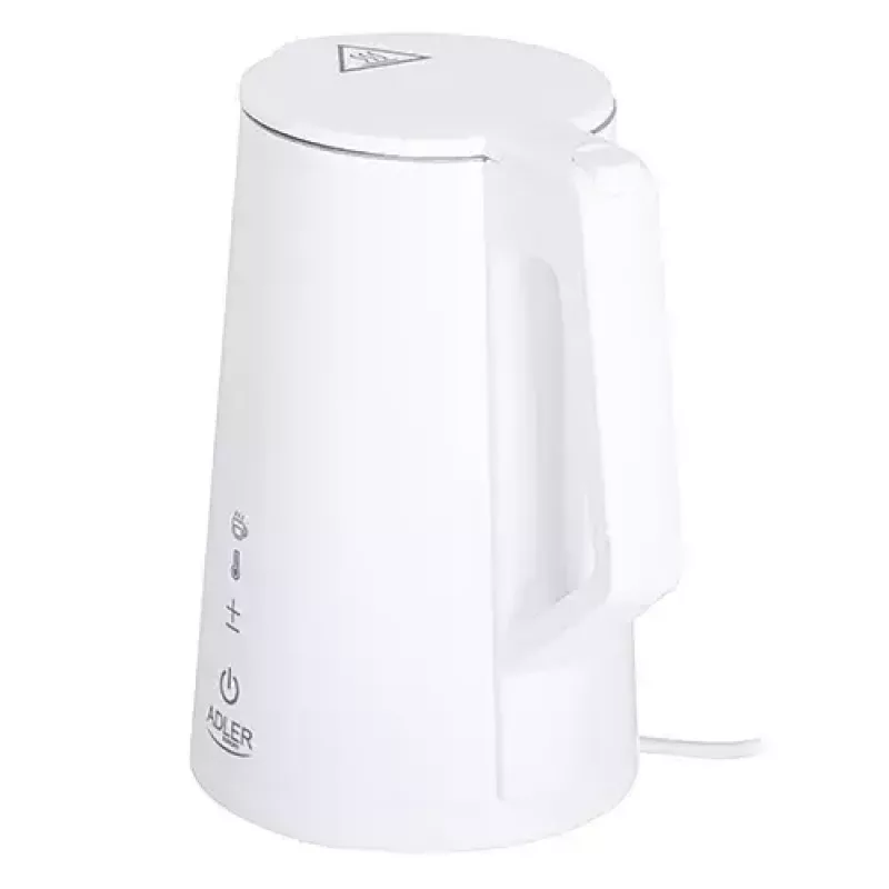 Adler elektriskā tējkanna 1,7 l 1850 W balta