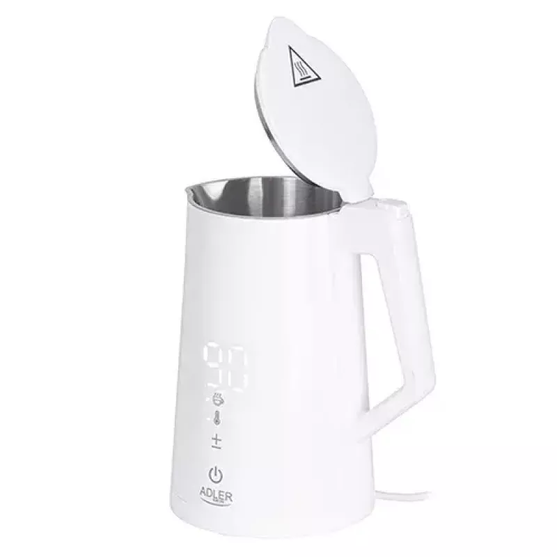 Adler elektriskā tējkanna 1,7 l 1850 W balta