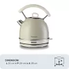 Ariete 2877 Tējkanna Vintage, 1,7L, Bezvadu, Bēša, 1.7 L, 2000 W, Bēša, Ūdens līmeņa indikators, Bezvadu, Filtrēšana
