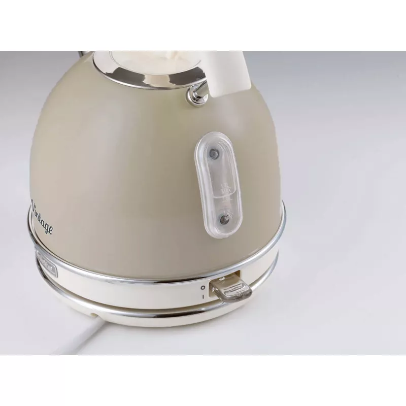 Ariete 2877 Tējkanna Vintage, 1,7L, Bezvadu, Bēša, 1.7 L, 2000 W, Bēša, Ūdens līmeņa indikators, Bezvadu, Filtrēšana