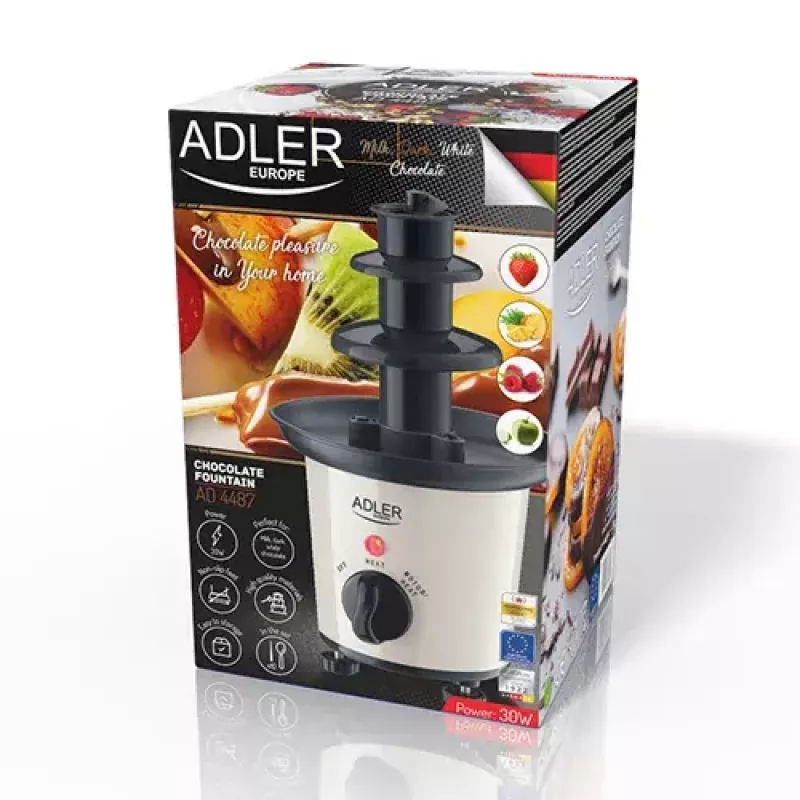 Šokolādes strūklaka Adler AD 4487 melna brūna balta 30 W