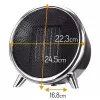 Elektriskais keramiskais telpu sildītājs Adler AD 7742 — 1500/750 W, uz grīdas, 220–240 V, melns/sudrabains