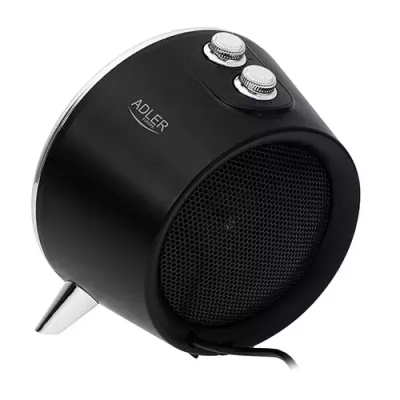Elektriskais keramiskais telpu sildītājs Adler AD 7742 — 1500/750 W, uz grīdas, 220–240 V, melns/sudrabains