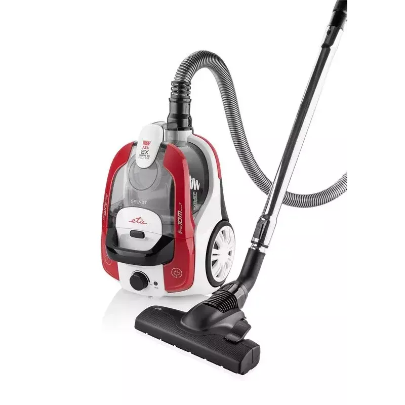Bezmaisa putekļu sūcējs ETA ETA051390000 — 700 W, 2,2 L, HEPA, 70 dB (balts/sarkans/melns)