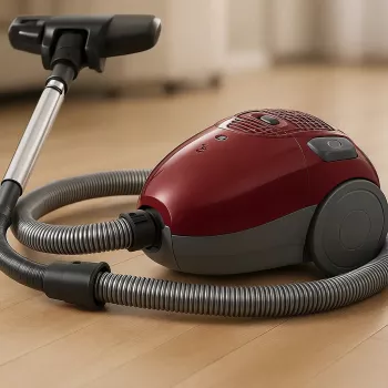 Putekļsūcējs LAFE 46412 — sausā putekļsūcējs, 800 W, teleskopiskā caurule, 6 m darbības rādiuss, bordo