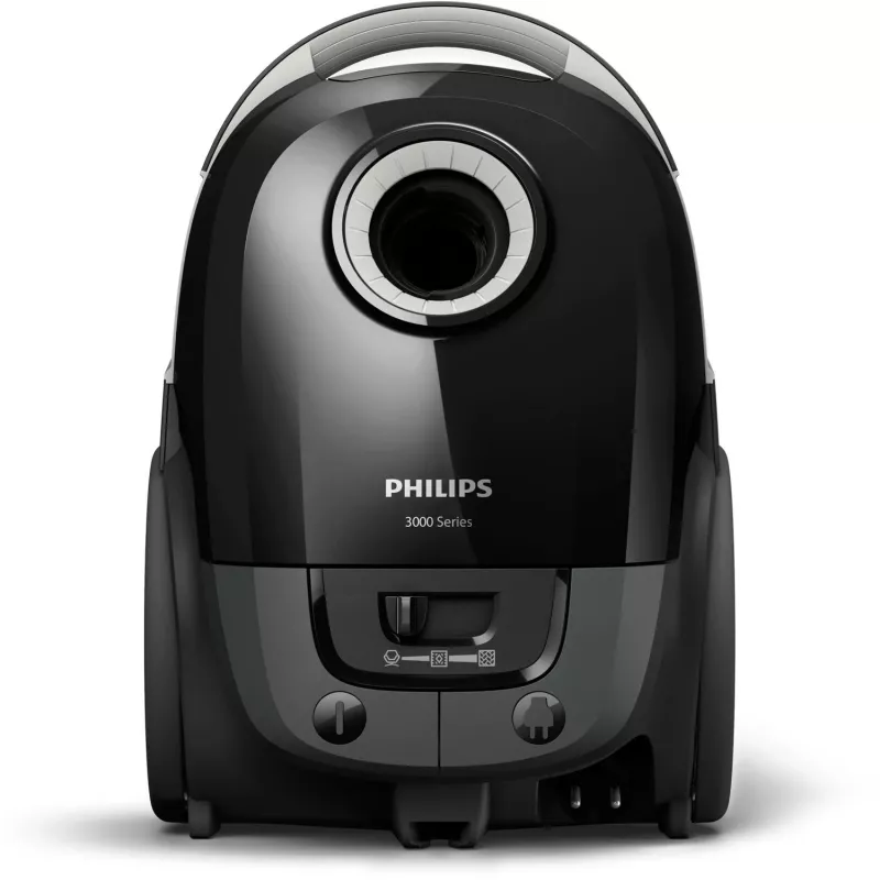 Cilindra putekļsūcējs Philips 3000 sērija XD3112/09 — 900 W, 3 L putekļu maiss, HEPA filtrs, 9 m rādiuss, TriActive uzgalis