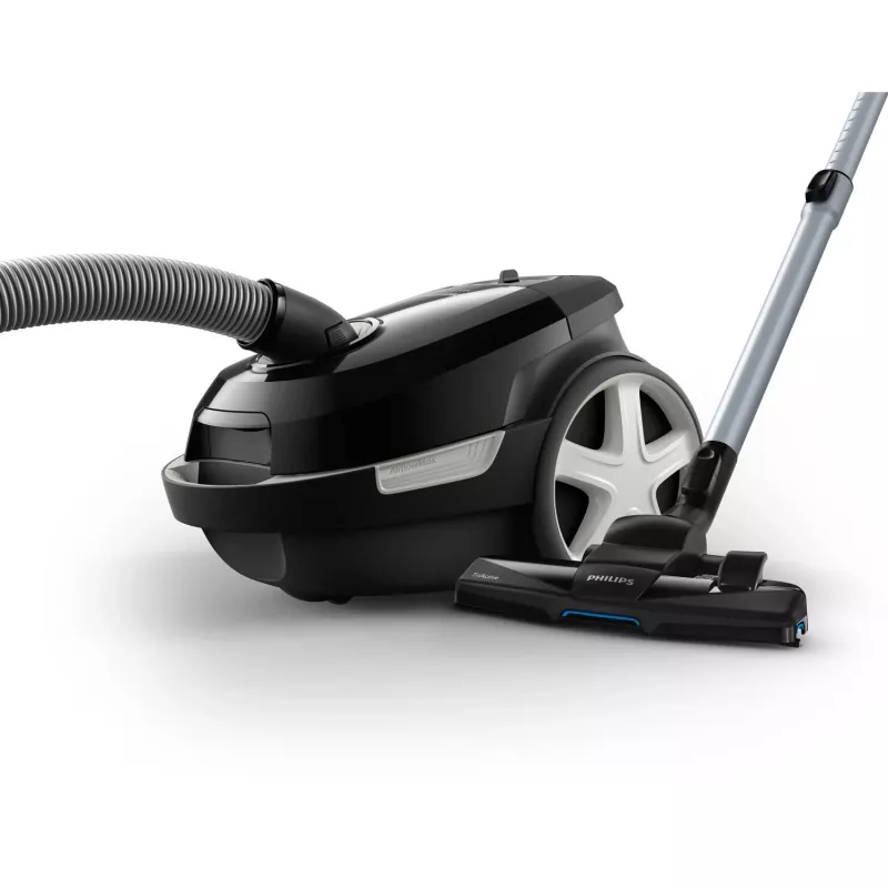 Cilindra putekļsūcējs Philips 3000 sērija XD3112/09 — 900 W, 3 L putekļu maiss, HEPA filtrs, 9 m rādiuss, TriActive uzgalis