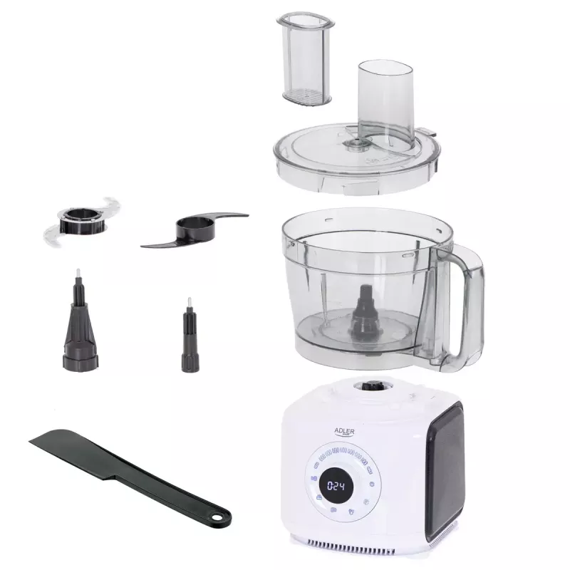 Adler AD 4224 virtuves kombains, 1000 W, 2 l trauks, 7 ātrumi, balts