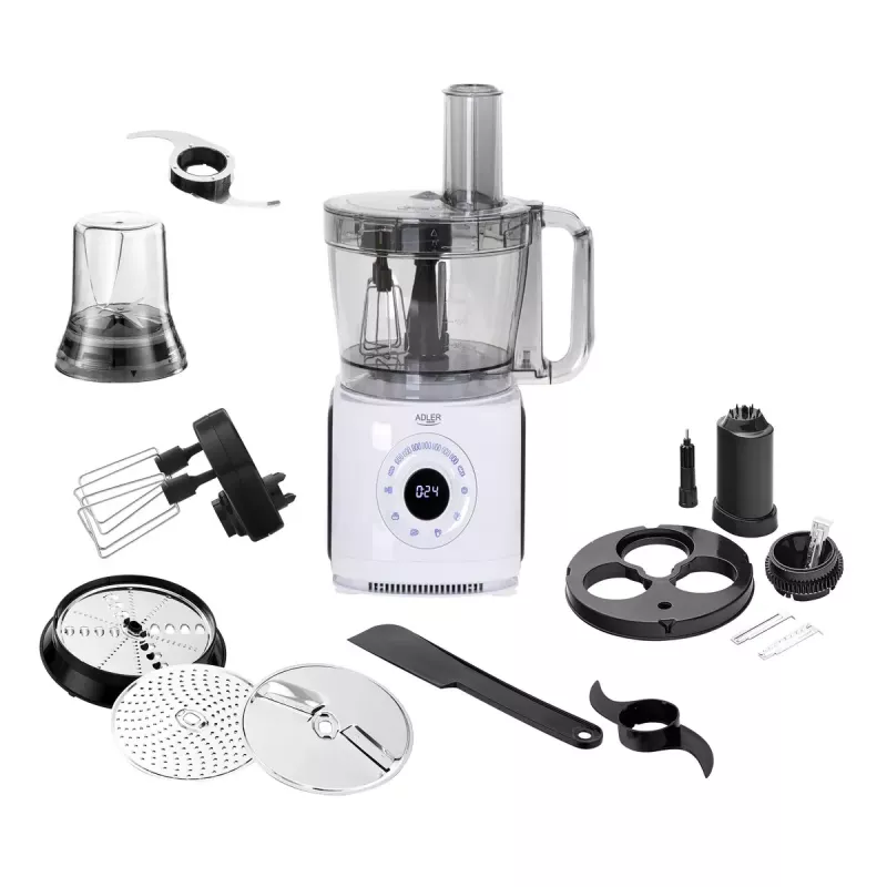 Adler AD 4224 virtuves kombains, 1000 W, 2 l trauks, 7 ātrumi, balts