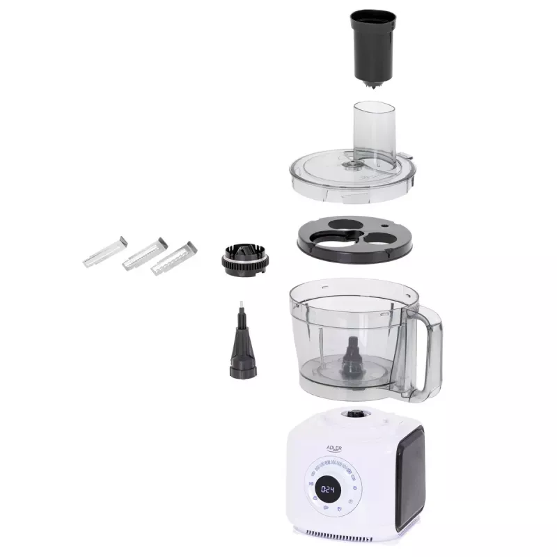 Adler AD 4224 virtuves kombains, 1000 W, 2 l trauks, 7 ātrumi, balts
