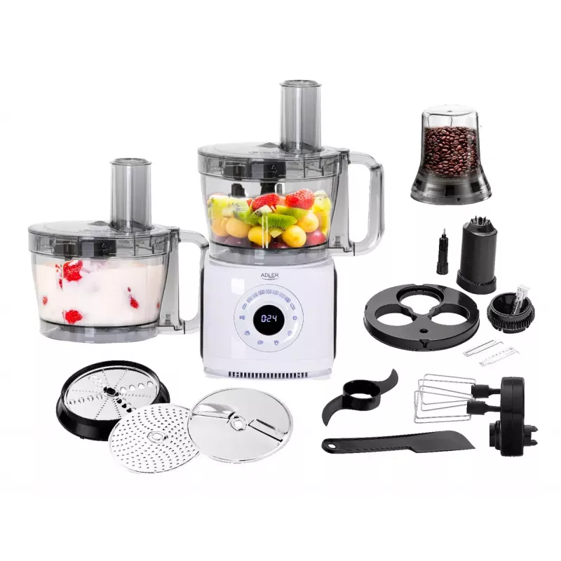 Adler AD 4224 virtuves kombains, 1000 W, 2 l trauks, 7 ātrumi, balts