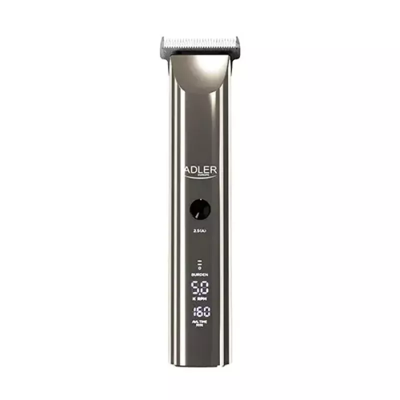 Adler AD 2834 matu griežamā mašīna, no 3 mm līdz 1,2 cm, 4 uzgaļi, LCD, sudraba